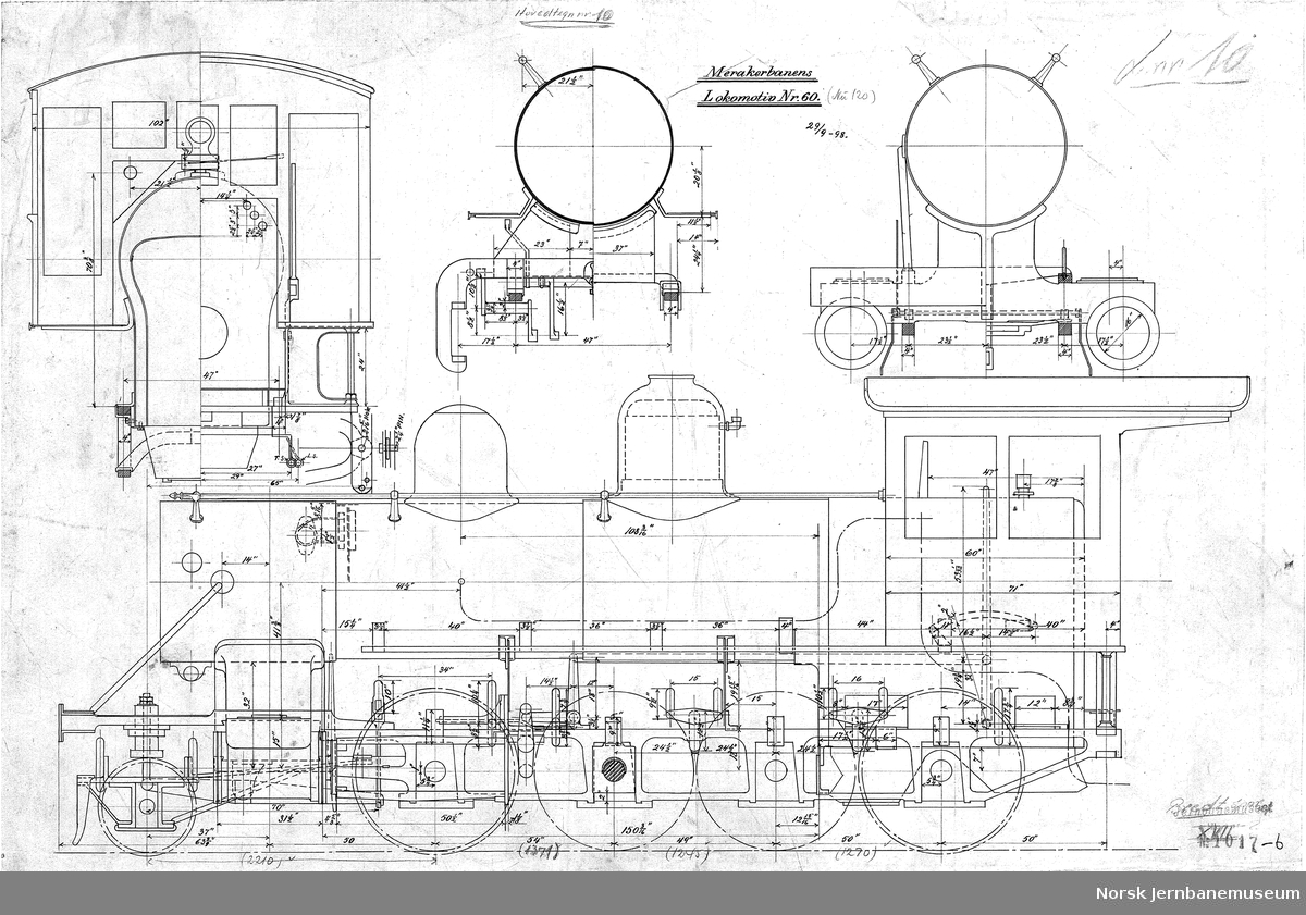 Teknisk tegning - Norsk jernbanemuseum / DigitaltMuseum