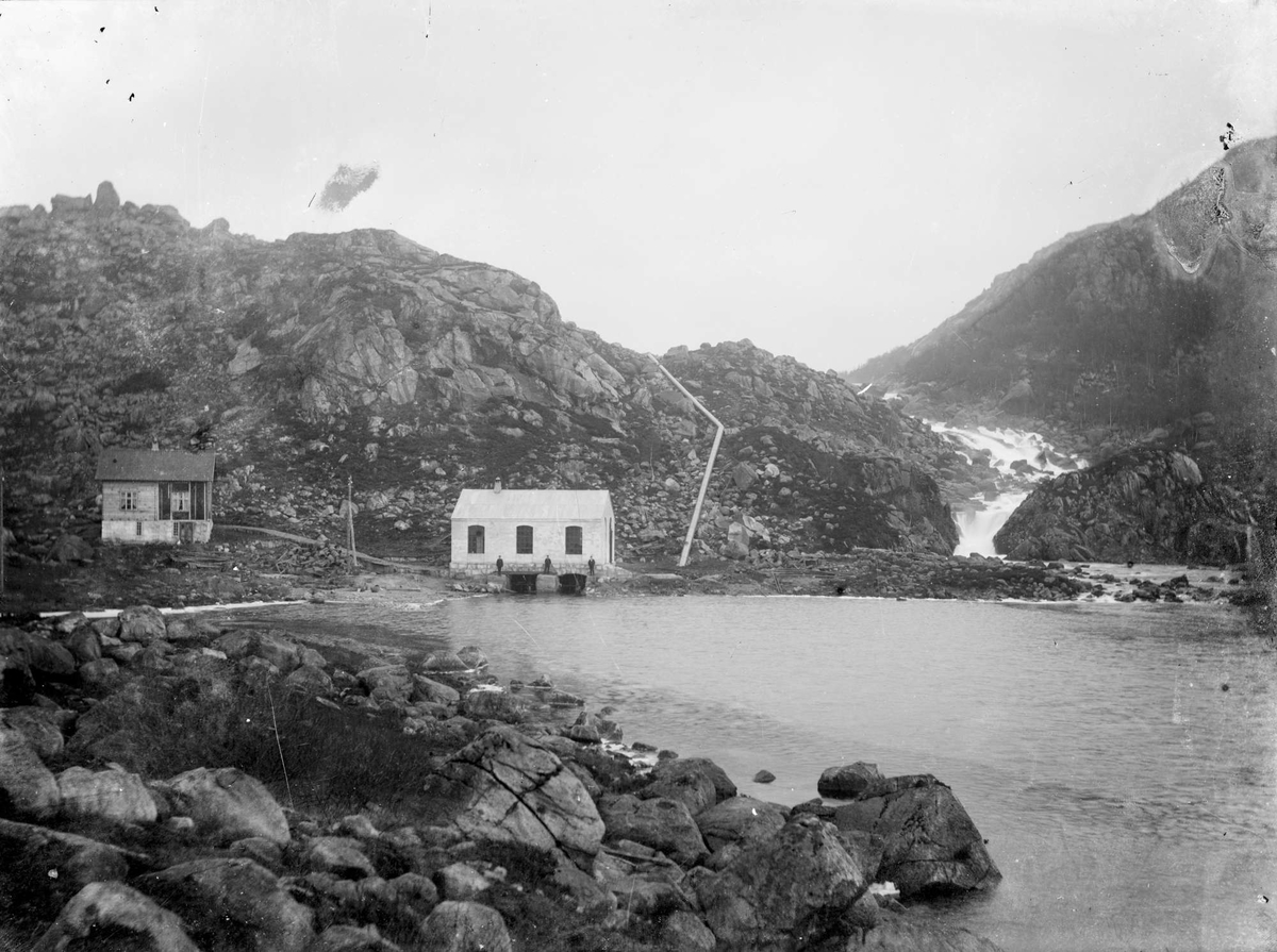 Øygreifossen. Kraftstasjonen ble satt i drift ca.1905-1906 - Dalane ...